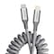 Ventev Chargesync Helix Coiled USB C to Apple Lightning Cable 3ft, Gray HC3-GRY252382 - alternate 1